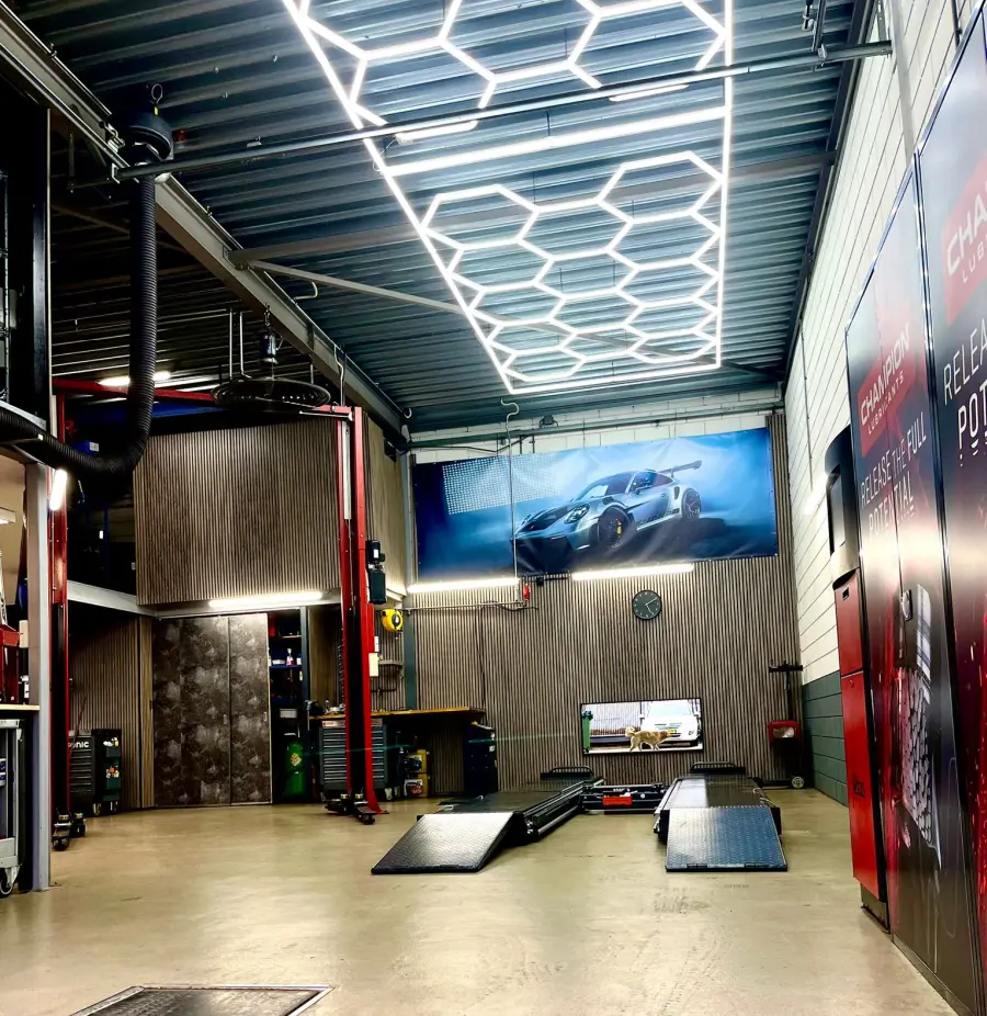 Overzichtfoto van de garage